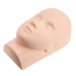 Rubber Practice Training Head Eyelash Extension Cosmetology Mannequin Facial Injection Suture Skin for Eyelashes Makeup Dummy