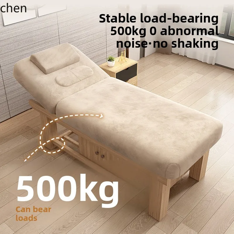 سرير التجميل LXC صالون التجميل الخشب الصلب الطب الصيني التقليدي تدليك العلاج سرير الأذن #2