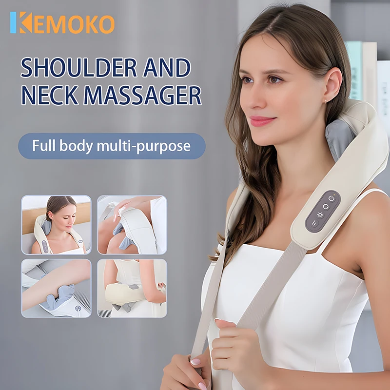 

Electric Shoulder Kneading Massage Shawl Wireless Automatic Neck Back Massager Back Muscle Trapezius Relaxing Massage Masajeador