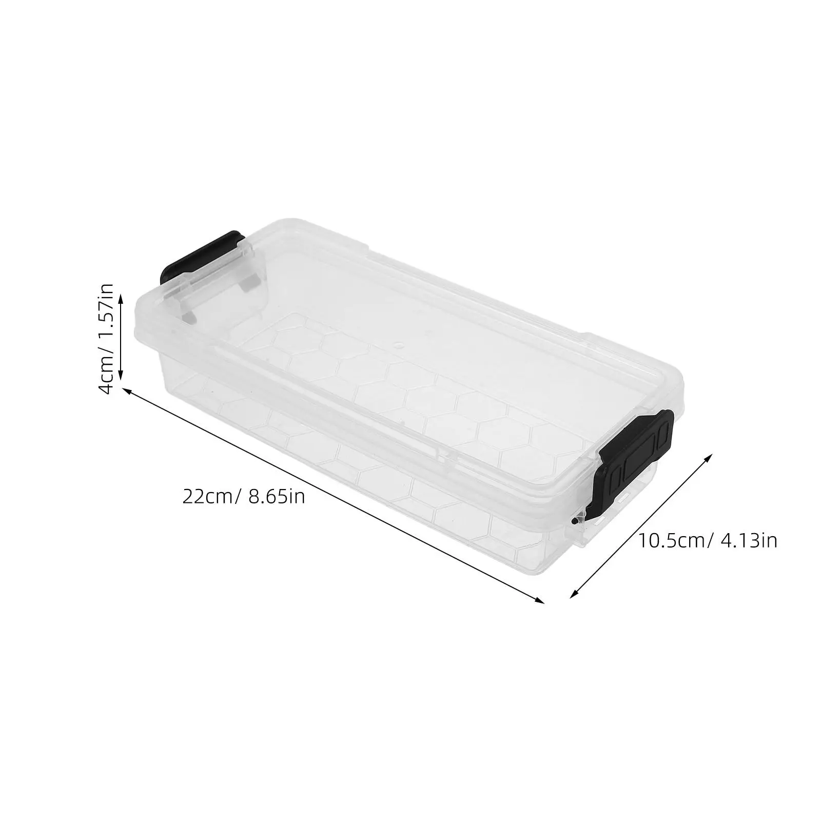 2Pcs Transparent Pencil Case Box 1.4L Hard Plastic Stackable Pencil Container with Lid for Students Artists Office Clear Marker