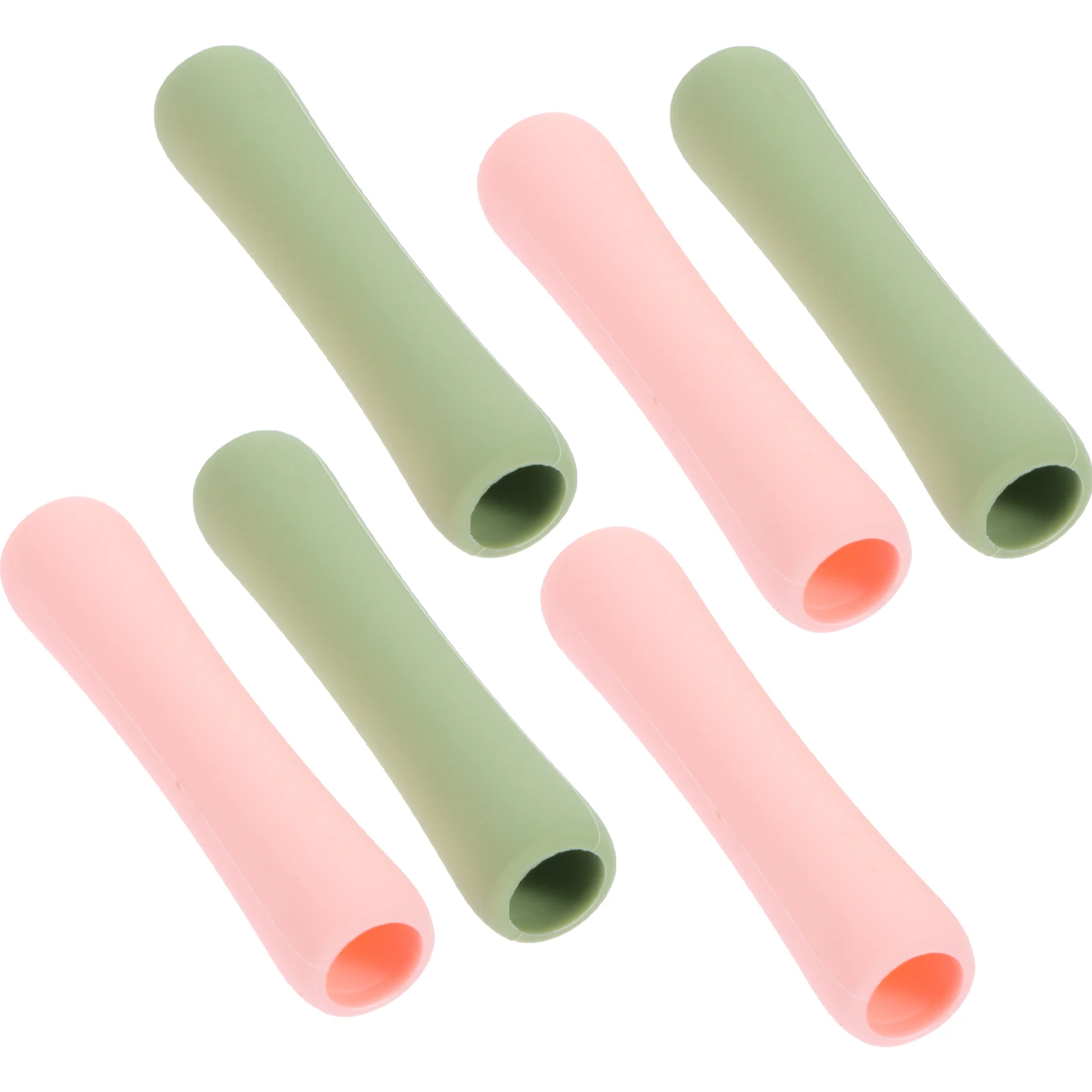 6 قطع من أغطية حماية القلم المصنوعة من السيليكون، غطاء قلم رصاص ملون بسيط، ملحقات حماية مريحة على شكل قلم الجسم #2