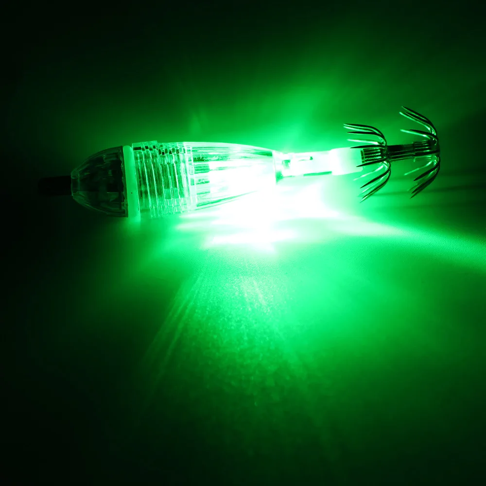 2 Stück Angellichter mit Haken, Unterwasser-LED-Blinklichter zum Anlocken von Tintenfischen bei Nacht, Köderlichter, Tintenfisch-Wasserlichter – Detail 9