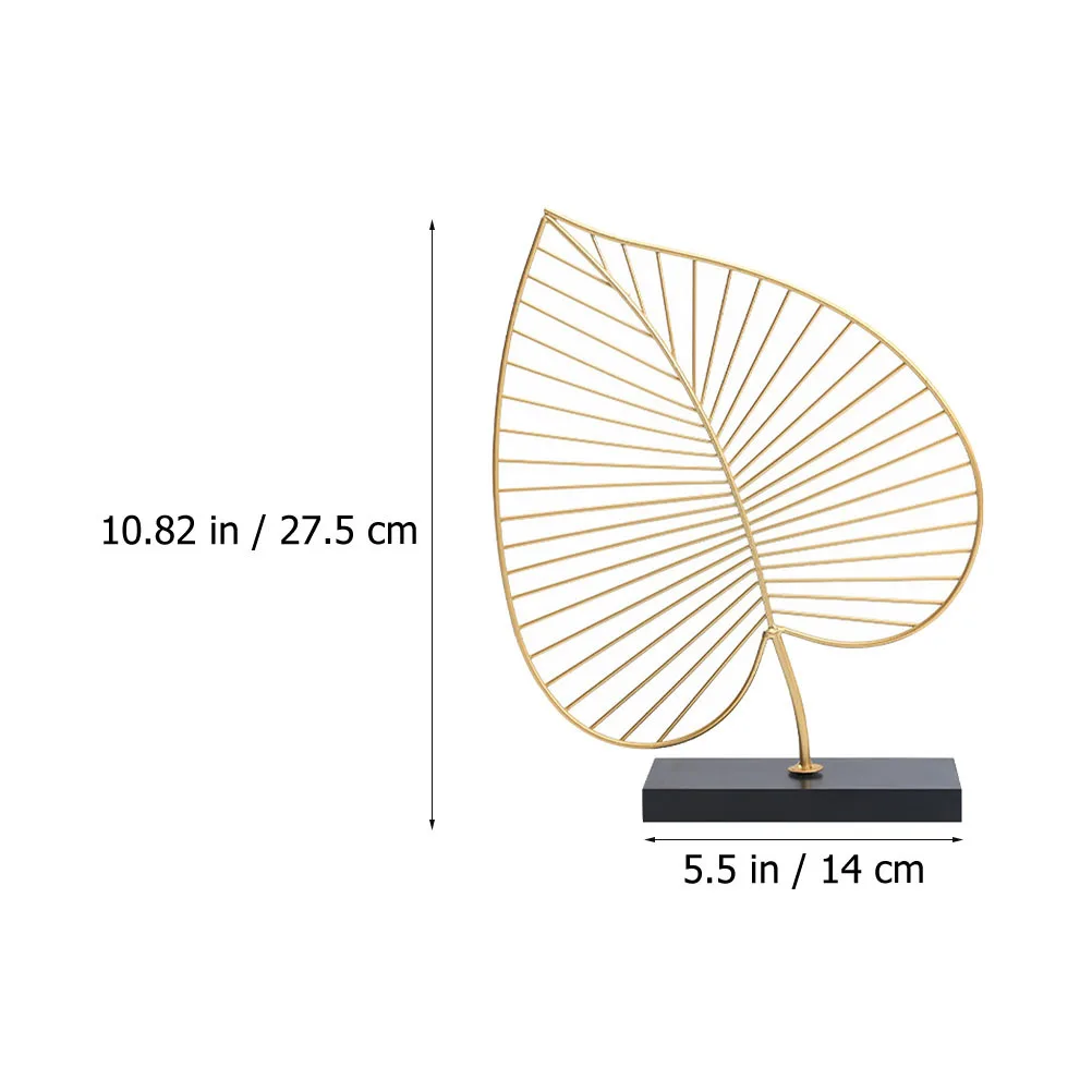 

1Pcs Iron Craft Leaf Desktop Decor Creative Leaf Ornament for Indoor Table Decoration Hollow-Out Design