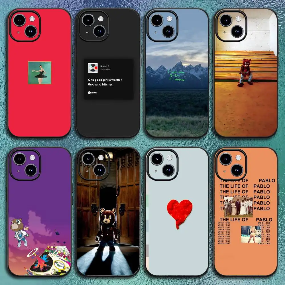 Funda de teléfono con álbum de cabras Genius ye para IPhone 17 12 13 14 15 16Pro Max Plus, carcasa suave negra clásica