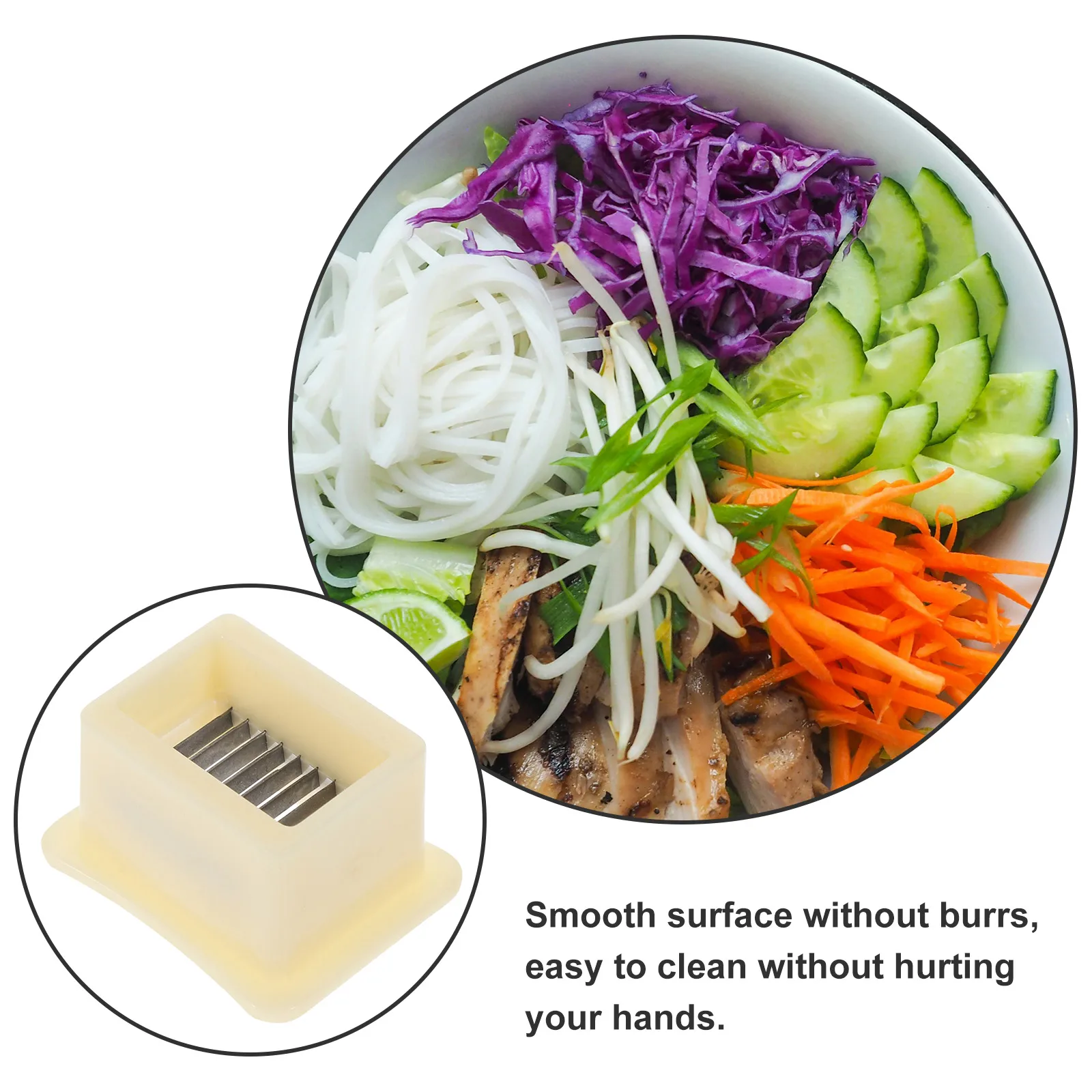 

3 Pcs Veggie Chopper French Beans Salad Kitchen Slicer Food Vegetable Spring Onion