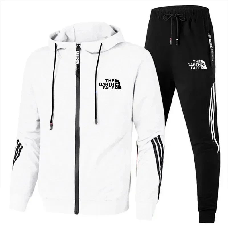 2024 Men\'s Sets Two Piece Set Tracksuit Casual Zipper Jacket + Pants Harajuku Sport Suit Spring and Autumn Hoodies Sportswearswe