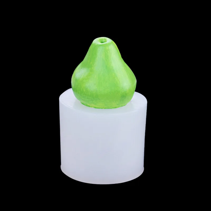 Three-dimensional Fruit Pear Mousse Cake Silicone Mold Candle Aromatherapy Handmade Soap Gypsum Ornament 19-319