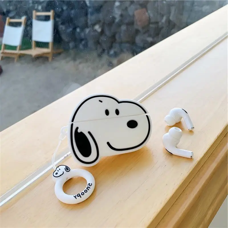 Miniso Kawaii Cartoon Snoopy Etui ochronne na słuchawki Airpods Pro3 Apple Bluetooth Cute Silicone Case