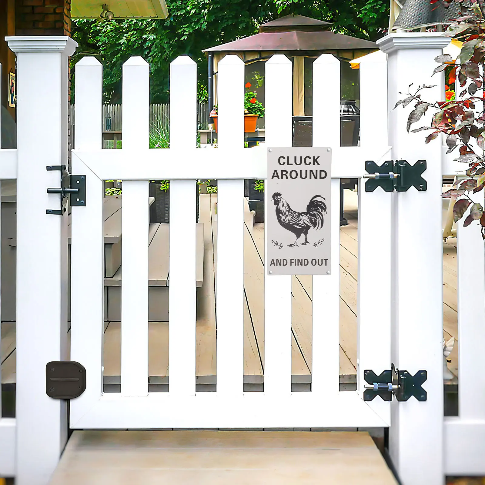 

Chicken Coop Metal Sign Funny Around and Find Out Rustic Farmhouse Garden Wall Art Chicken Coop Decoration Kitchen Wall Decor