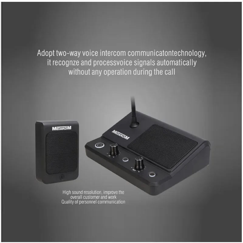 zhudele คุณภาพสูง 2-Way Window Intercom Smart Dual-Way Interphone สําหรับโรงเรียน,ร้านค้า,ธนาคารฯลฯ