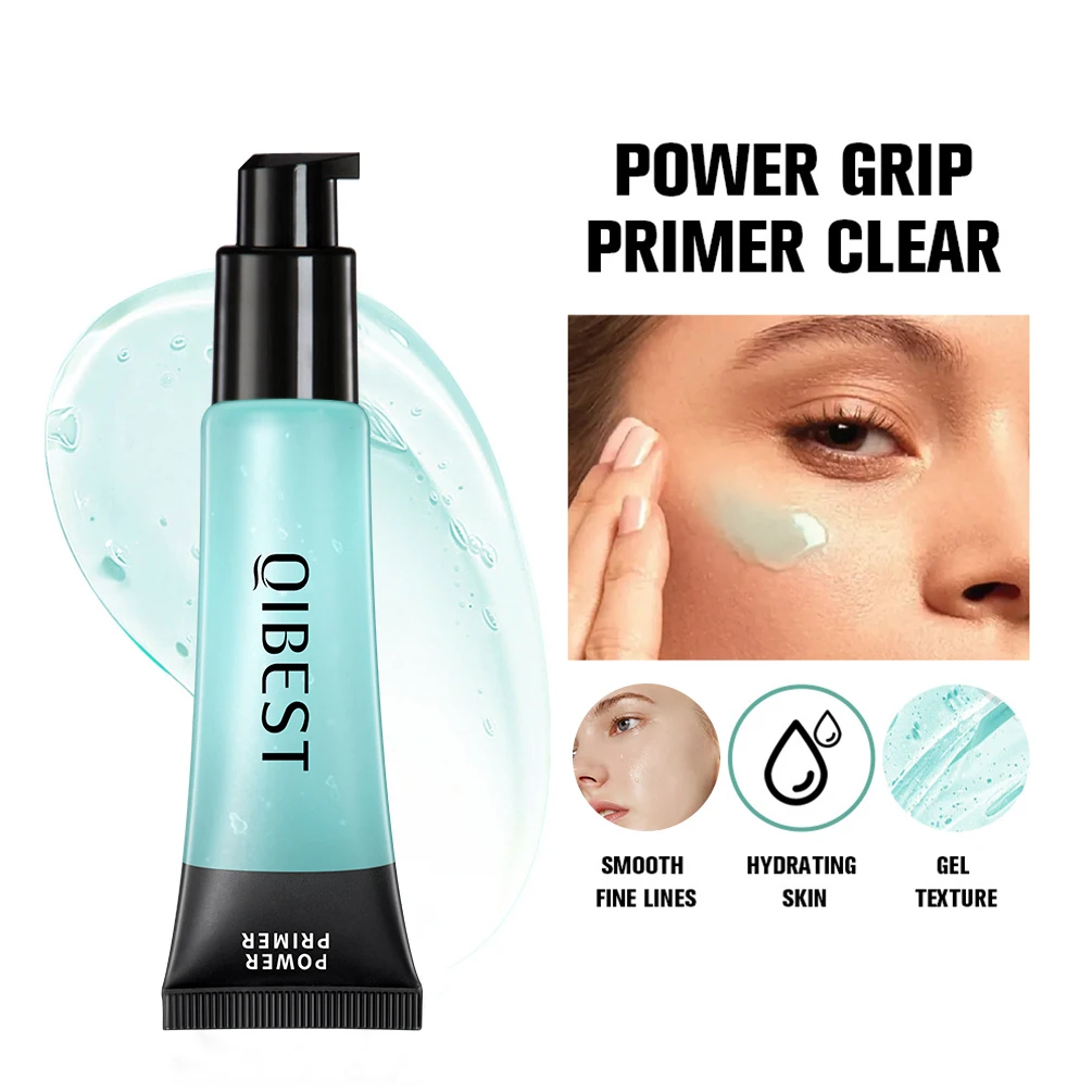 QIBEST 32ml Power Grip Primer Gel Based Hydrating Face Primer For Smoothing Skin Gripping Makeup Invisible Pore Colorless Primes