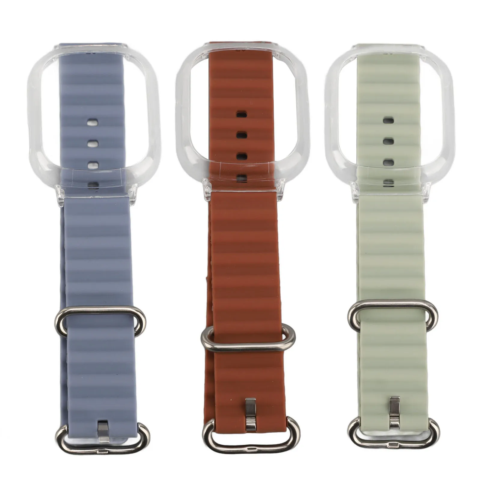 

Сменный ремешок для смарт-часов: мягкий, быстросъемный, силиконовый, с прозрачной поликарбонатной рамкой, простая установка