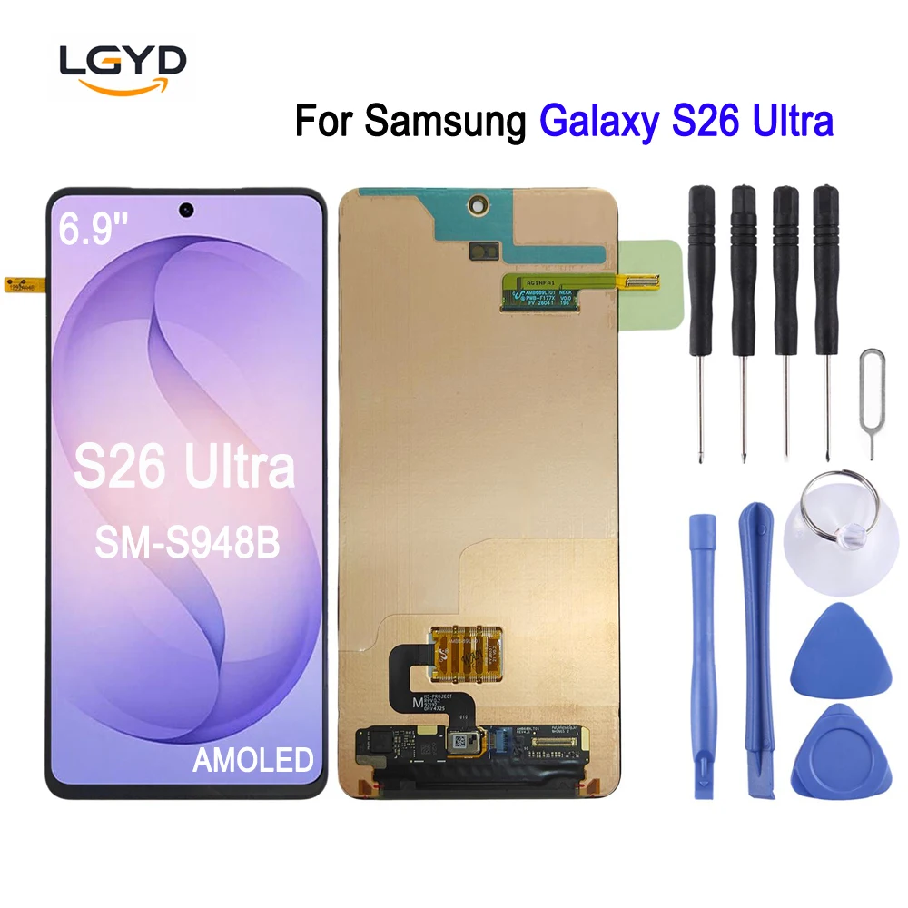 6.9-inch Dynamic LTPO AMOLED Screen For Samsung Galaxy S26 Ultra 5G, SM-S948B Phone Display Touch Screen Repair Replacement Part