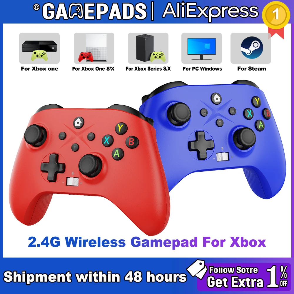 Control de Juego para Xbox One Series X/S/PC, Control Inalámbrico para Xbox One, Gamepad con Giroscopio de 6 Ejes, Doble Vibración, Turbo, Joystick para Consolas