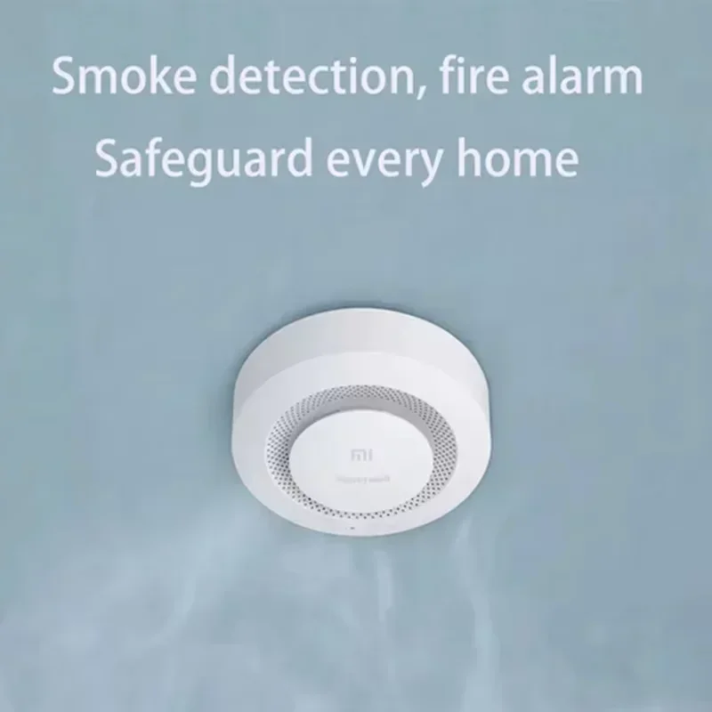 Xiaomi detektor asap Honeywell, Alarm api Sensor suara & Alarm Visual berfungsi dengan Gateway kompatibel Bluetooth aplikasi Remote pintar