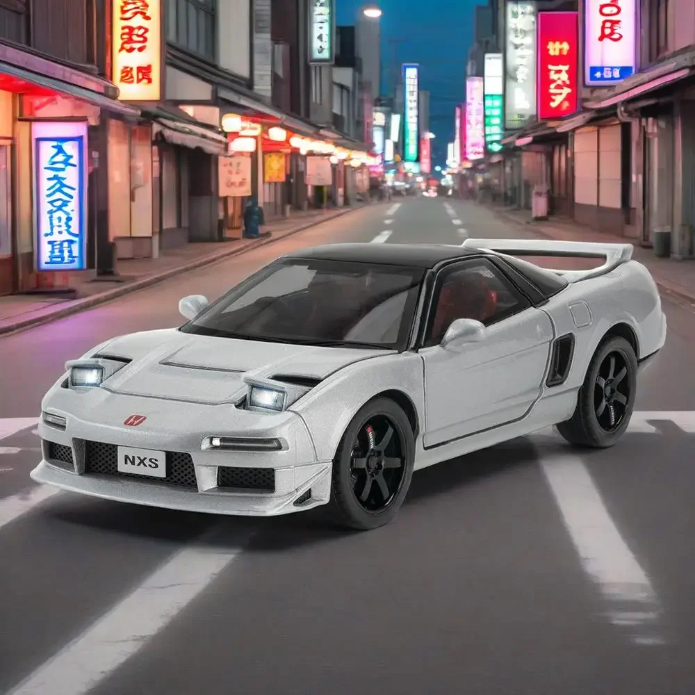 1:32 Honda Acura NSX Alta Simulazione Pressofuso In Lega di Metallo Modello di auto Suono Luce Tirare Indietro Collezione Giocattolo Per Bambini Regali