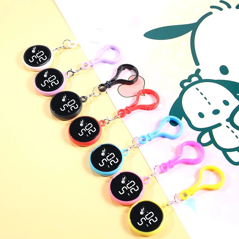 10pcs/lot Women Mens Unisex Nurse Doctor Keychains Hanging Pocket Watches Colourful Carabiner Alloy Students Clock Watches