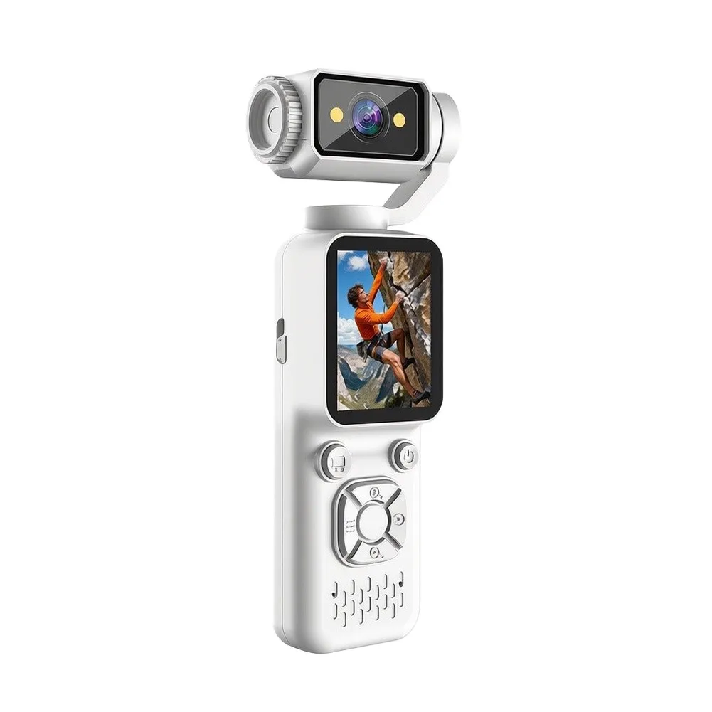 Portable 4K Vlogging Camera With 180 Degree Rotating Lens 48MP Photo Resolution Handheld Video Recorder For Travel Social