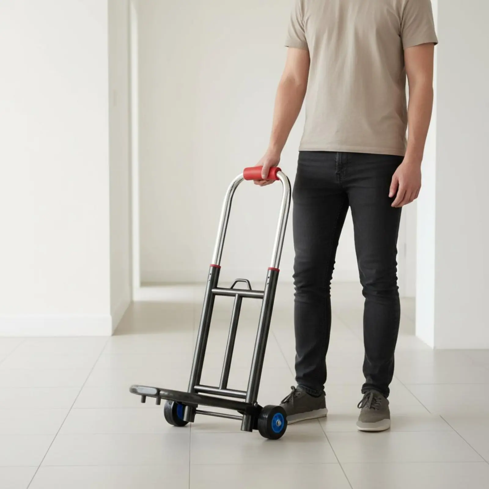 

Portable Luggage Hand Hand Trolley Labor-Saving Telescoping Handle Trolley Stair Climbing Cart No Assembly Required for Shopping