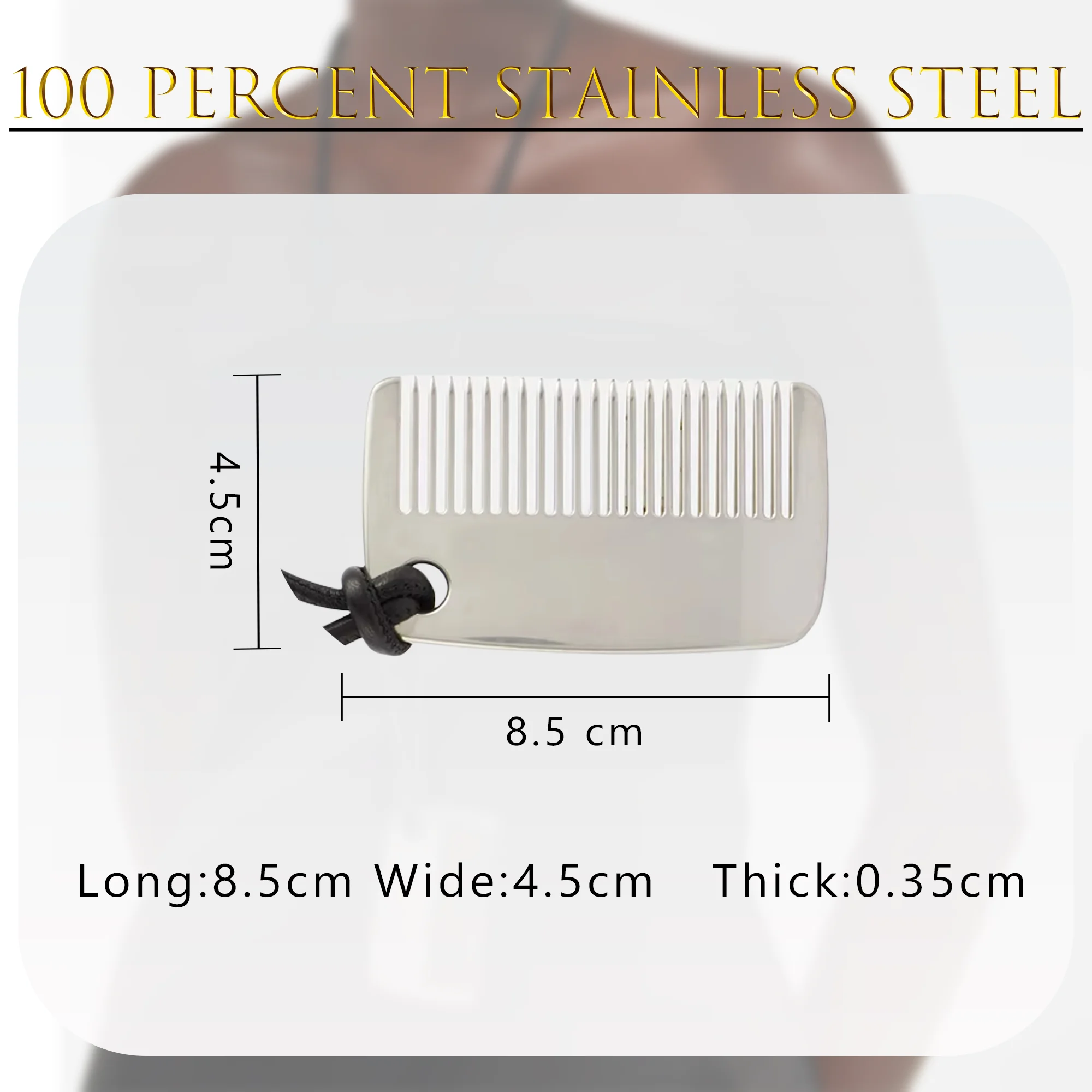 Free custom private logo stainless steel comb pendant luxury product Head Meridian Massage Tool Head guasha comb