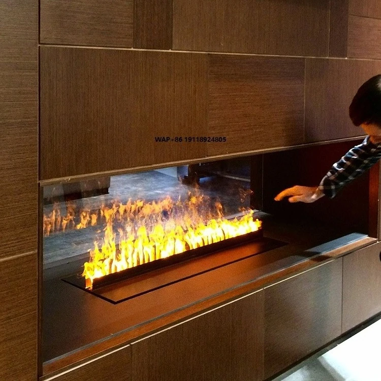 

2400mm Length Elegant Led Light Single Color 3D Water Steam Fireplace Artificial Flame Fireplace
