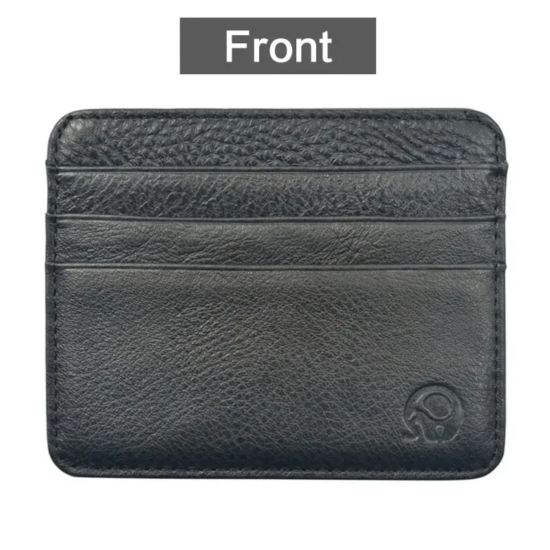 Genuine Leather ID Pocket Bank Credit Card Case Stonego Thin Card Wallet Cash Cards Pack Bus Card Holder 1PC