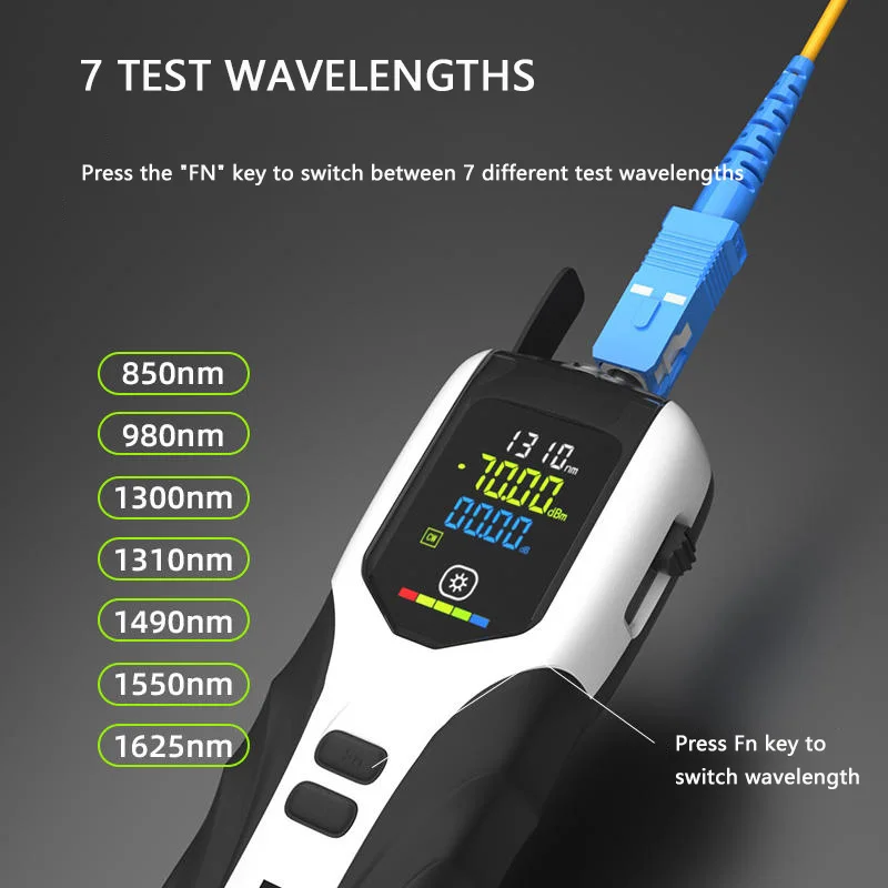 Imagem -03 - Medidor de Energia Óptica g7 Testador de Cabos Ópticos Portáteis Conector Opcional Opm70 a Mais 3-70 a Mais 1050 a 26dbm