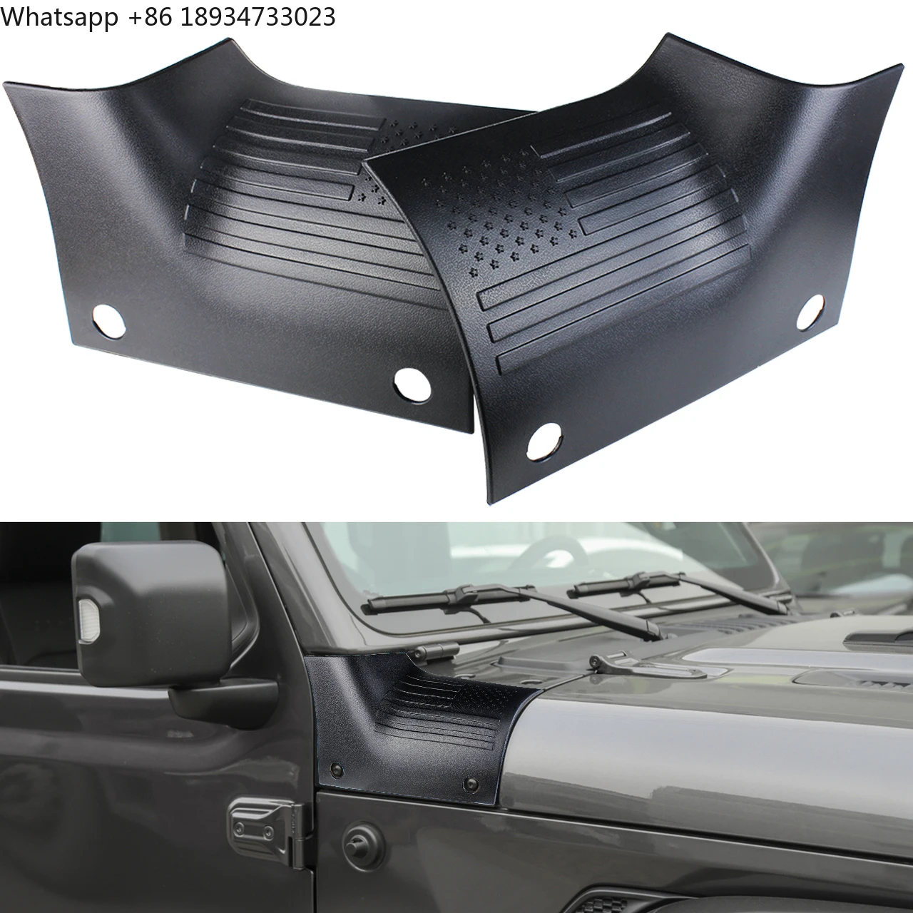 

For Cowl Body Armor Outer Cowling Cover Corner Guards Exterior Part for 2007-2018 for Jeep Wrangler Rubicon Sahara JL Unlimited
