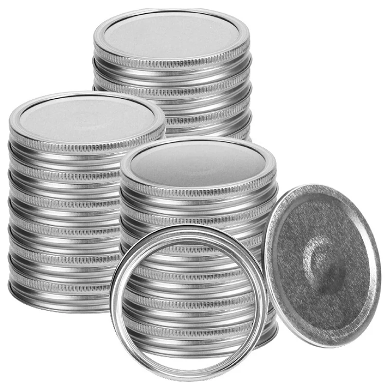 

HOT SALE Mason Jar Lids And Rings For Ball Canning Jars Wide Mouth, Split-Type Lids Leak Proof, Reusable Canning Jar Lids Caps