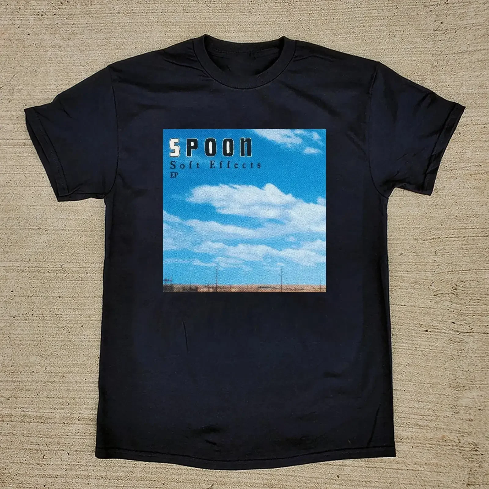 Spoon Announces 2026 U S Tour Dates Black T Shirt CL595 vintage Washed Soft Comfortable graphic Slightly homme Unisex Stretched