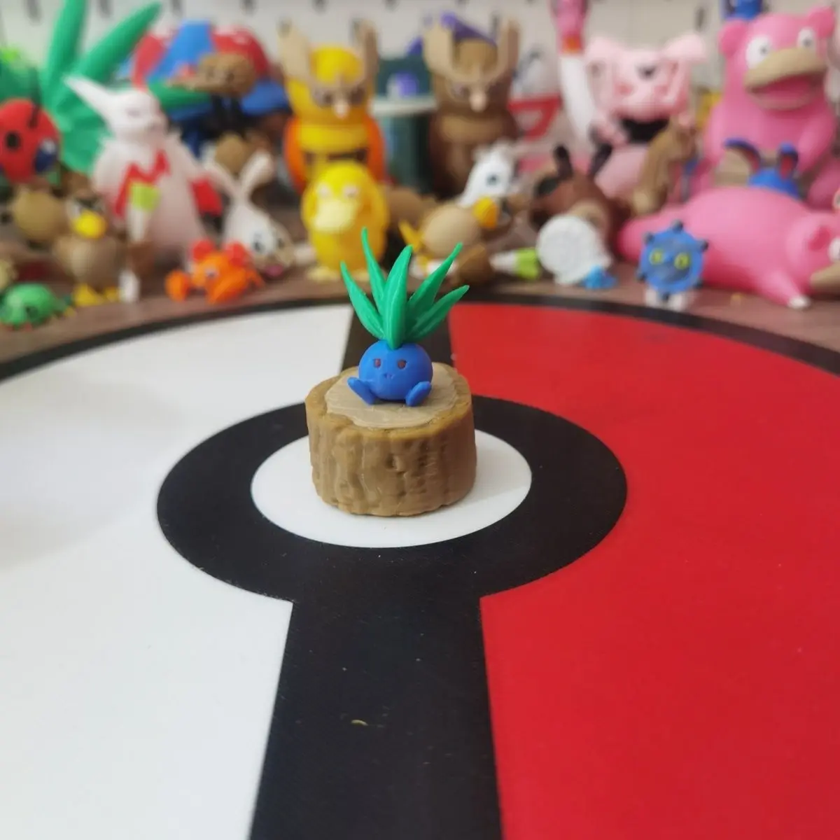 New 1:20 DIY Anime Oddish Gloom Vileplume Mini Figures Proportion World 3D Printing Character Desktop Decoration Model Toy Gift