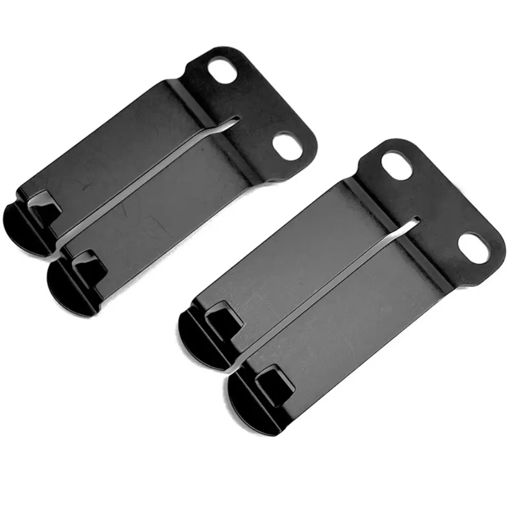 Black Steel Knife Pocket Belt Clip Set Complete Hardware Screws Gaskets for Folding Knife Repair Accessories