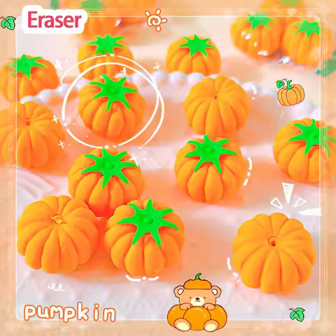 Kawaii stationery items School teacher gift Office Supplies classroom back to school Pumpkin Rubber funny Erasers