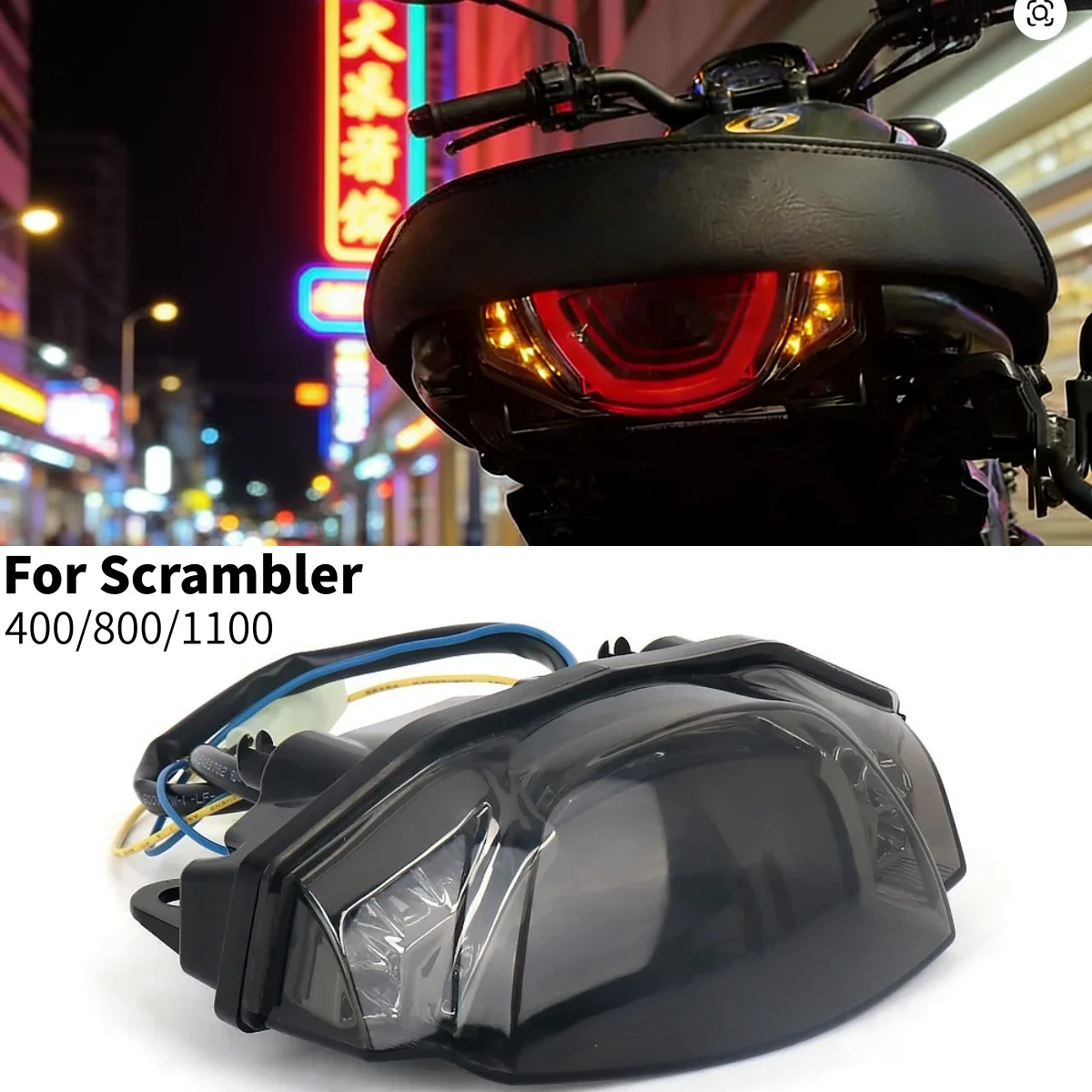 

For DUCATI SCRAMBLER 400 Scrambler 800 1100 Moto Accessories Taillight LED Turn Signal Light Rear Brake Stop Lamp Integrated
