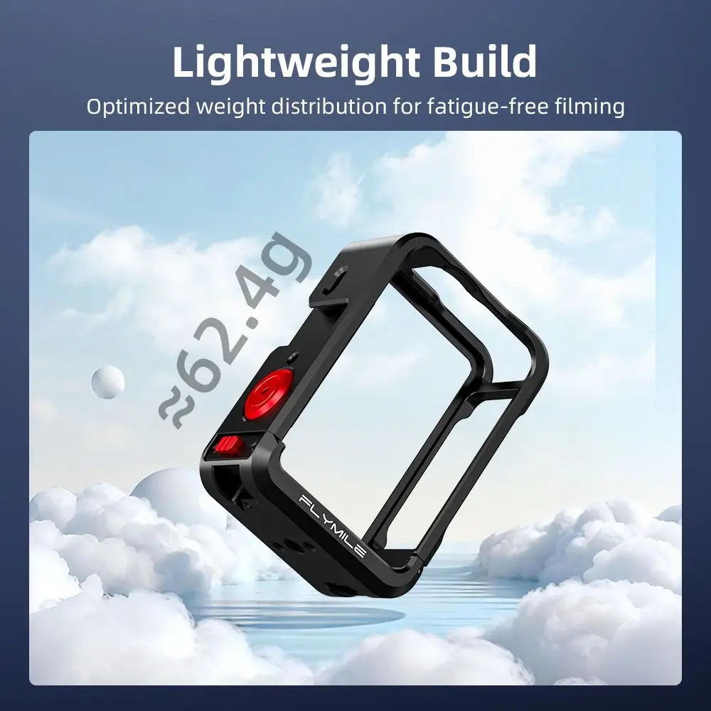 Защитный чехол из алюминиевого сплава, встроенный быстросъемный металлический каркас холодного башмака с крышкой объектива, рамка камеры для DJI Osmo Action 6