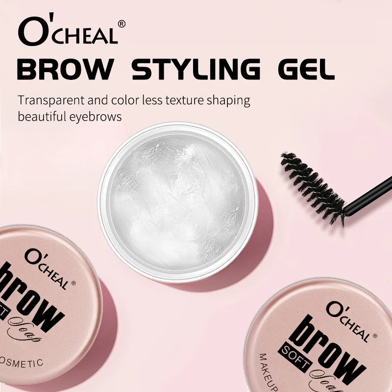 Wenkbrauw Styling Gel 3D Luchtig Wild Brow Wax Waterdicht Langdurig Gemakkelijk te dragen Vormgeven Wenkbrauwen Make-up Beeldhouwen Zeep Cosmetica