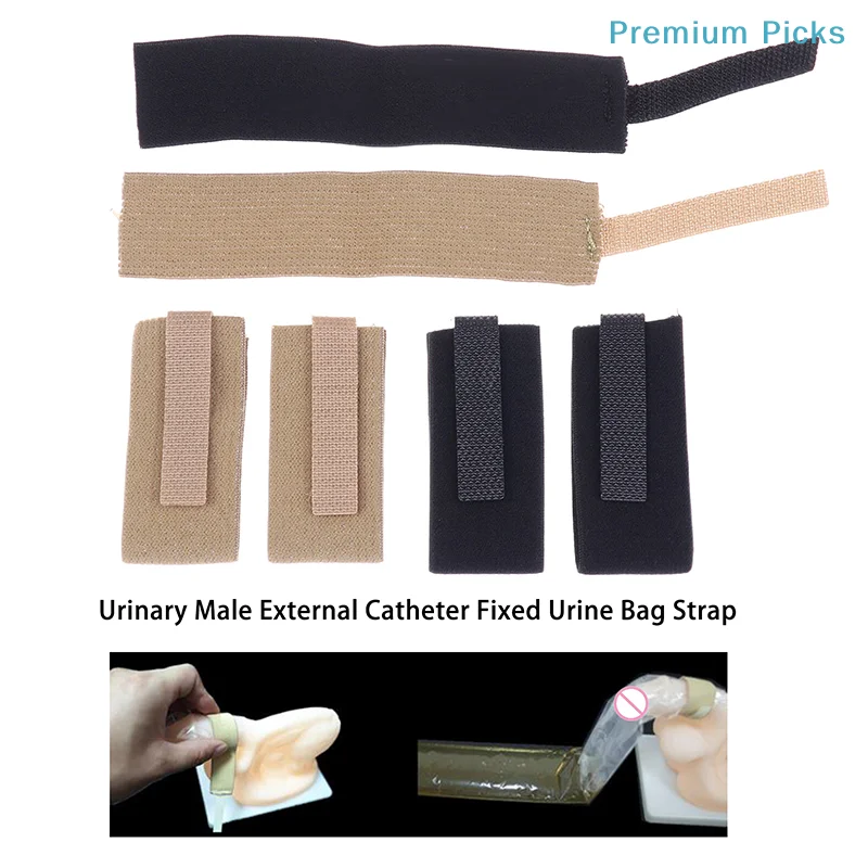 10Pcs Adjustable Male External Catheter Strap Fixed  Bag Men Urinary Incontinence Penile Clamp Fixer Reusable Holder Band