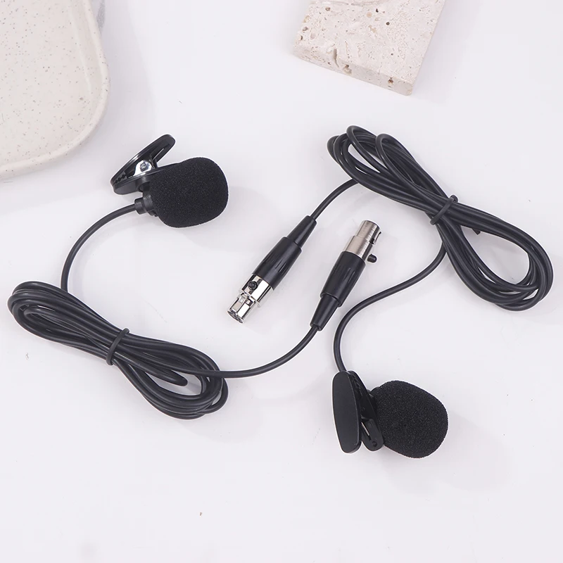 Micrófono de solapa Lavalier profesional para AKG, transmisor Bodypack inalámbrico Sennheiser, Mini XLR de 3 pines bloqueable de 4 pines