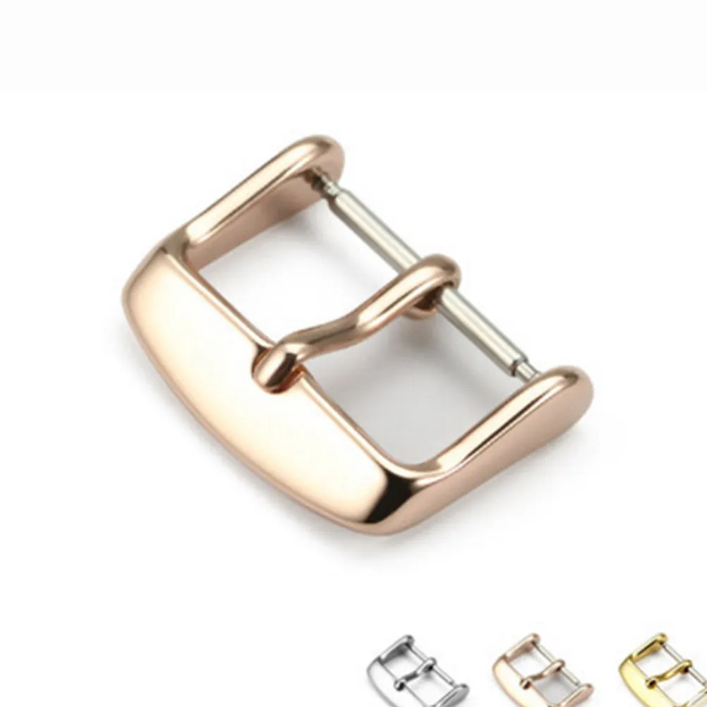 6pcs Stainless Steel Watch Buckle 18Mm Silver Gold Rose Gold Electroplate Clasp For Watch Band Fine Steel Buckle