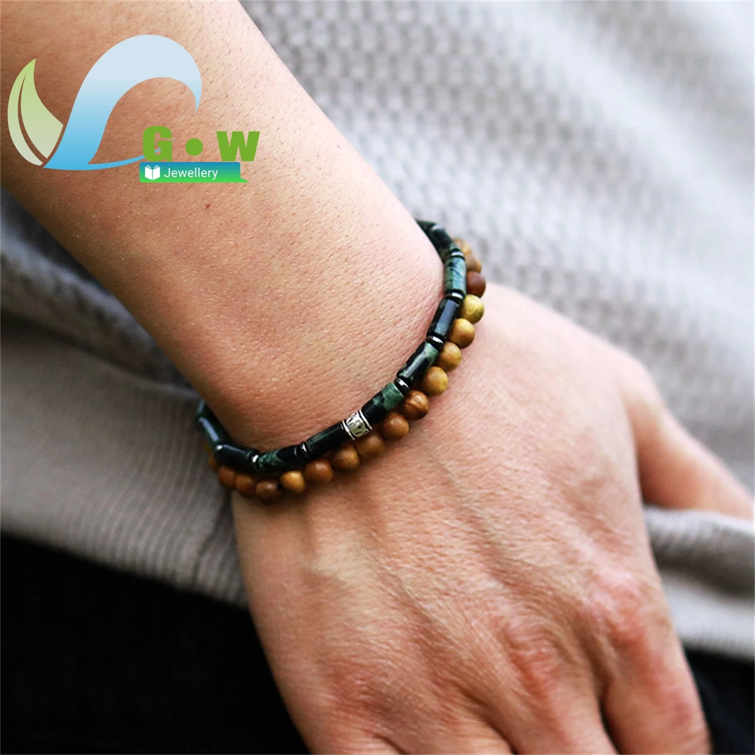 

Natural Stone Wood Bead Elastic Handmade Beaded Bracelet Vintage Jewelry Couple Accessory In Stock Wholesale High Quality Amethy