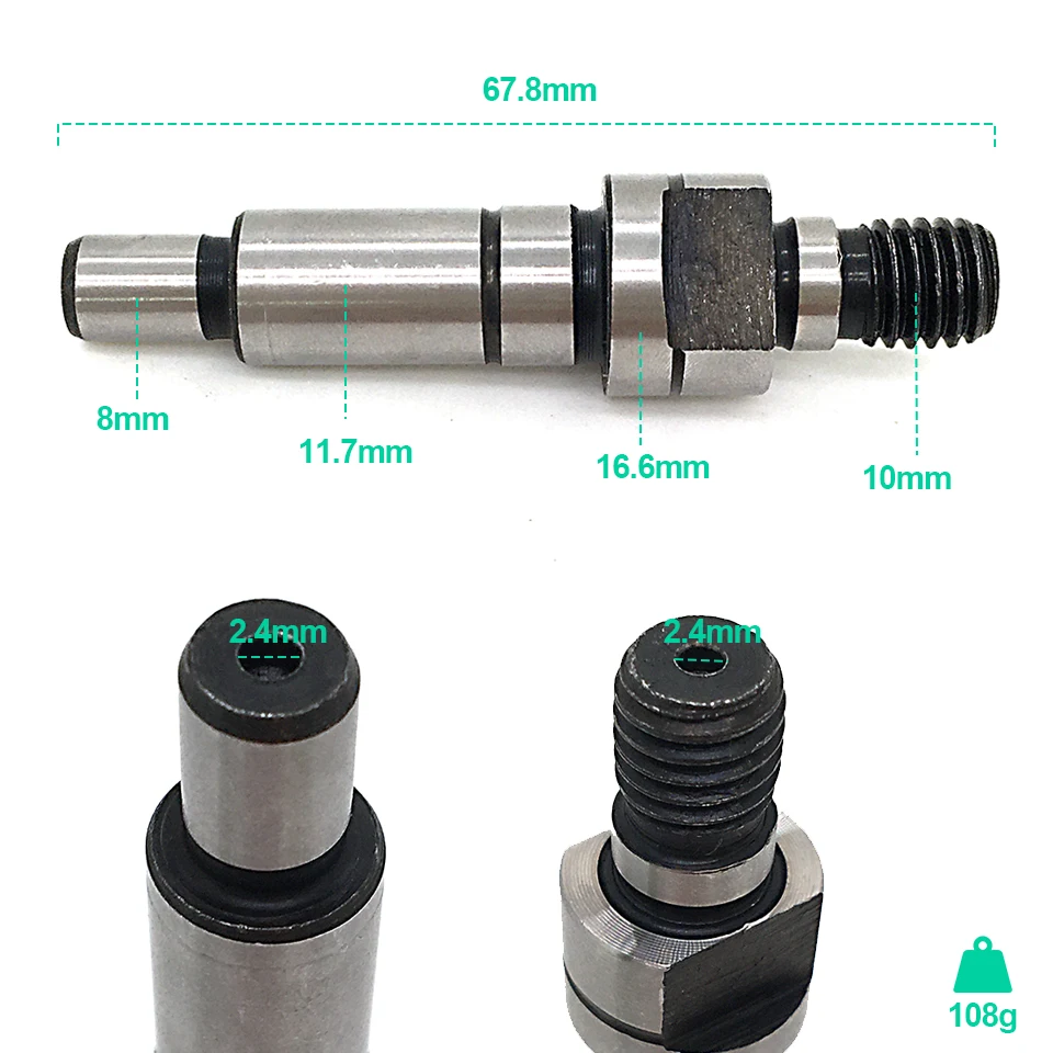 2pcs Spindle Shaft Replace For Bosch GWS6-100 GWS7-100 GWS9-100 Angle Grinder Spare Parts Power Tools Accessories Hardness