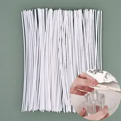 50Pcs No-Base Candle Wicks 8~20cm Smokeless Wax Pure Cotton Core For DIY Candle Making Waxed Wicks Handmade Candle Making Tools