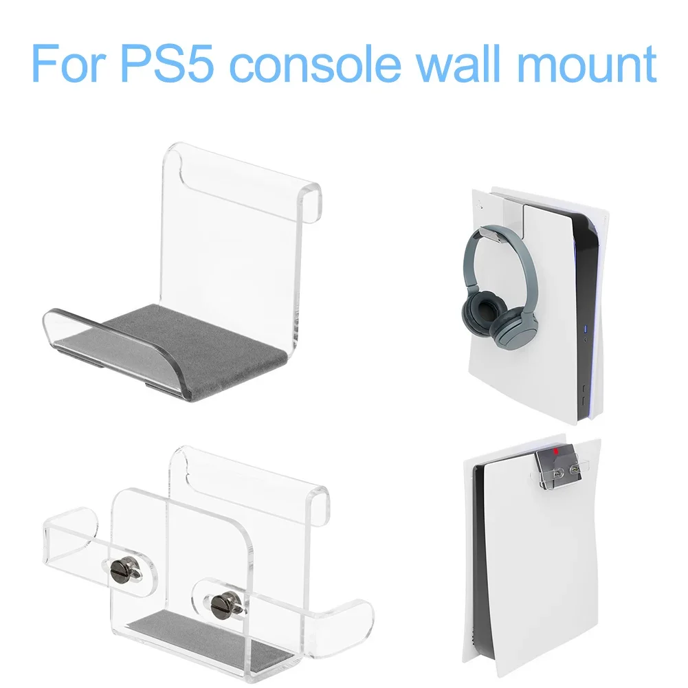 Acrylic Game Console Storage Stand For PS5 Long-lasting Hanger Game Controllers Desktop Display Bracket Gaming Rack Accessories view 2