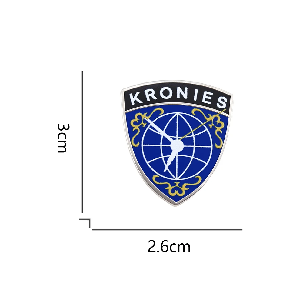 وحدة المراقبة الدائمة Kronies المينا دبوس Hololive Ouro Kronii شارة شخصية افتراضية الطرفية مجوهرات المشجعين Otaku هدية #3