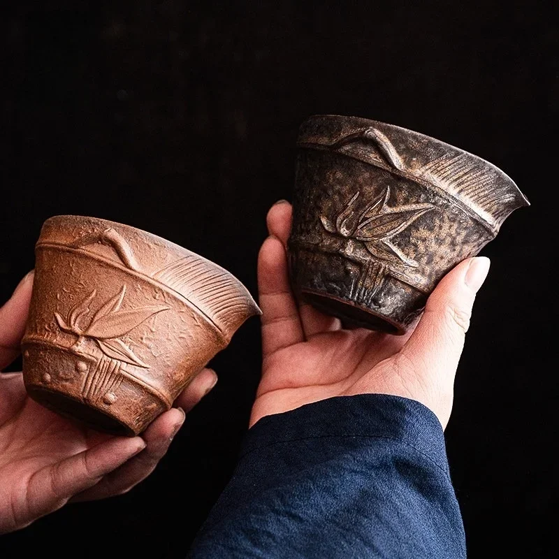 Rock clay Coarse Pottery Public Cup Ceramic Chahai Cup Kung Fu Tea Accessories Tea Infusers Sharing Cup Tea Dispenser