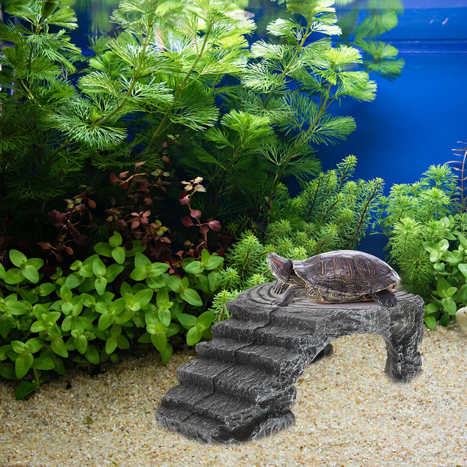 

1Pcs Turtle Basking Platform Resin Made Reptile Resting Platform for Terrapin Sunbathing Floating Dock Pet Turtle Habitat Supply