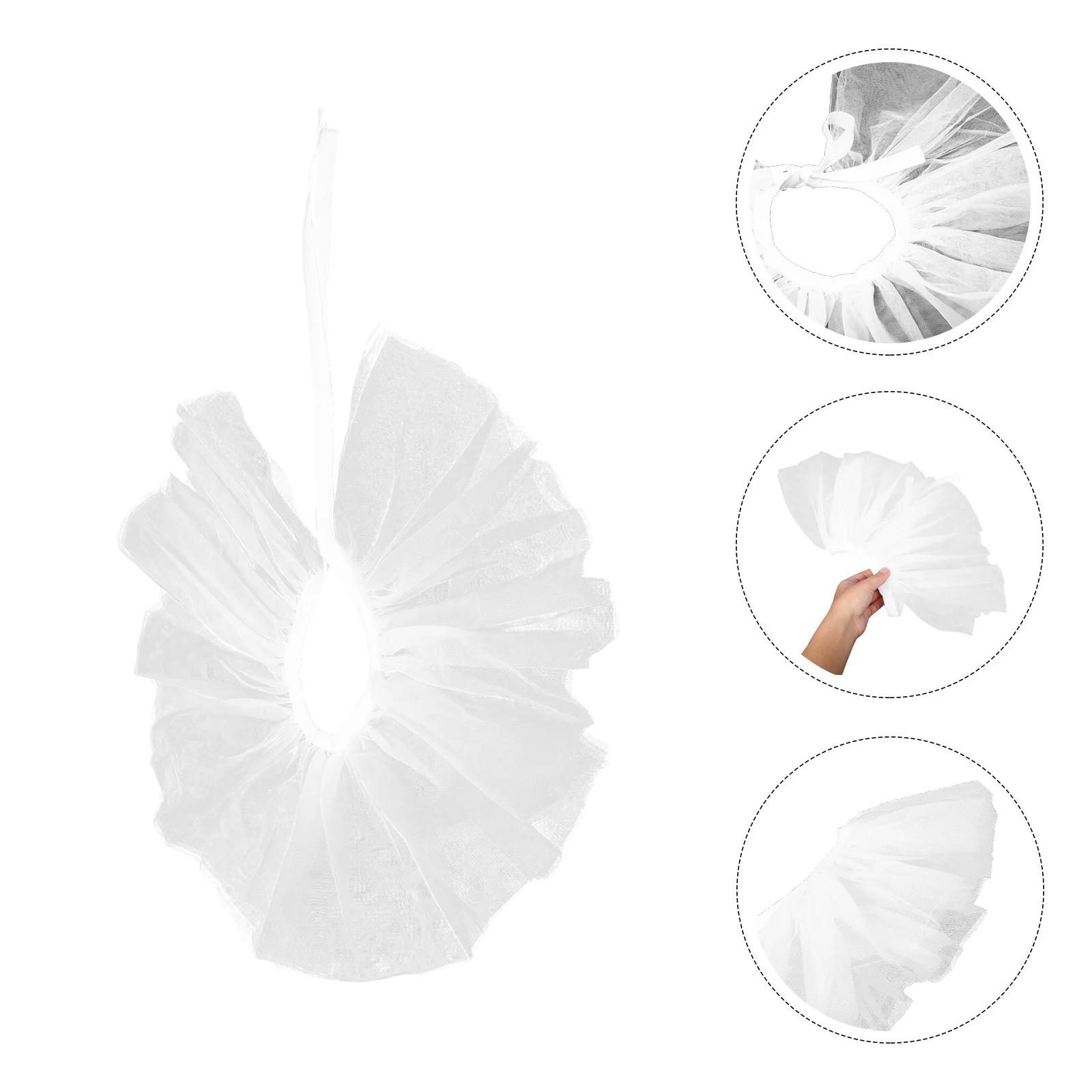 

Elegant Ruffle Choker Collar for Women Vintage-Inspired Tulle Neck Ruff Decorative Shawl Victorian Cosplay Costume Accessory