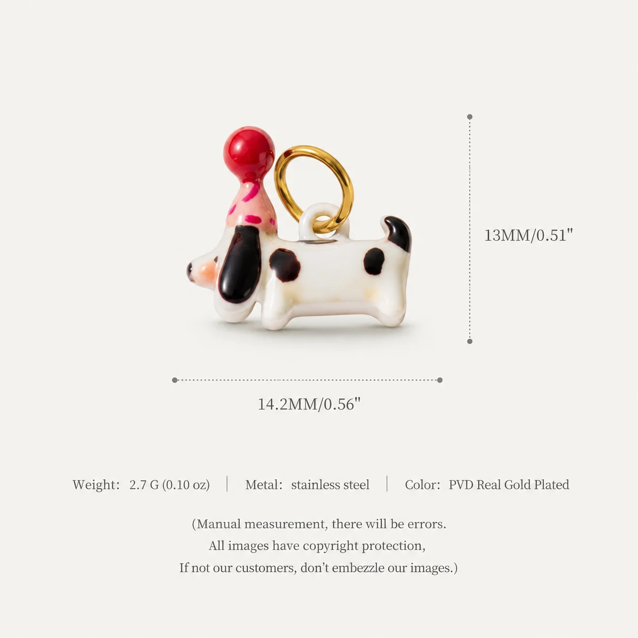 Edelstahl-Anhänger der neuen, beliebten Tier-Serie: Teddybär, Elefant, Alpaka – DIY-Anhänger für Schmuck. – Detail 5