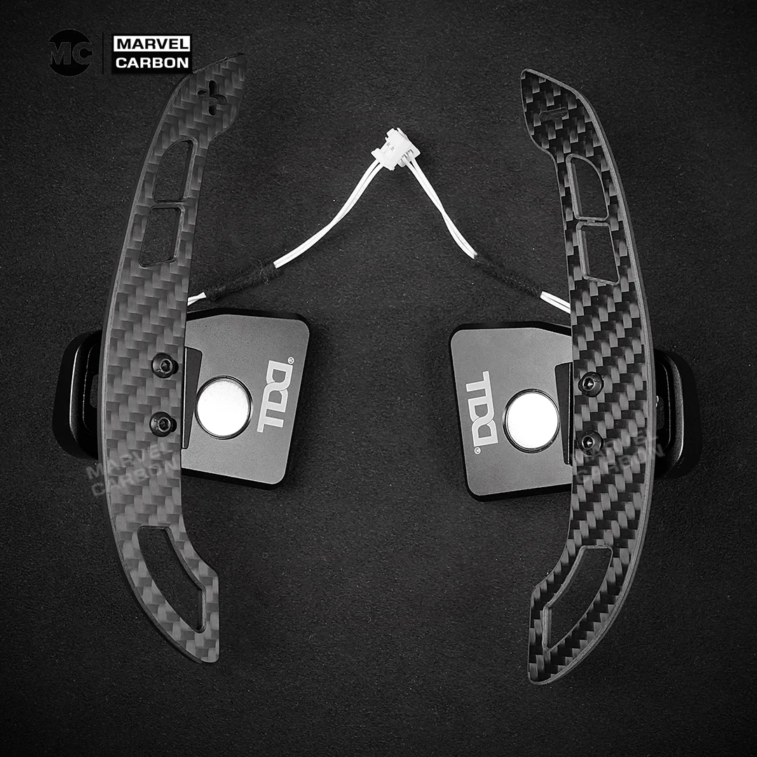 Carbon Fiber Magnetic Steering Wheel Paddle Shifters For VW Golf 8 MK8 GTI R R Line 2021 2022 2023 2024 2025