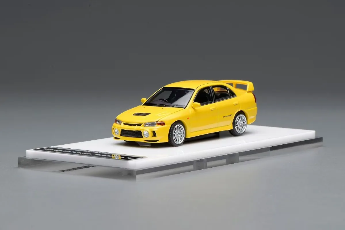Mh diecast 1/64 escala mitsubishi lancer evo 4 liga modelo de carro mitsubishi jogar veículos brinquedos para meninos presente